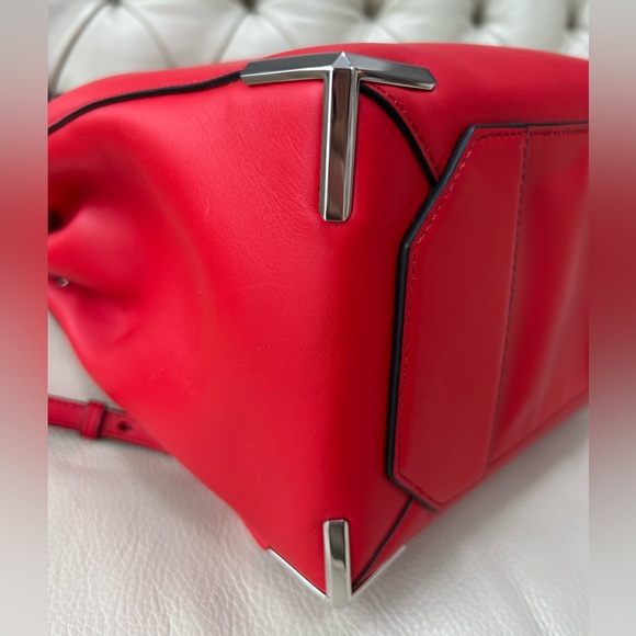 NWT Alexander Wang Prisma Red Leather Backpack Adult size large - Picture 9 of 13